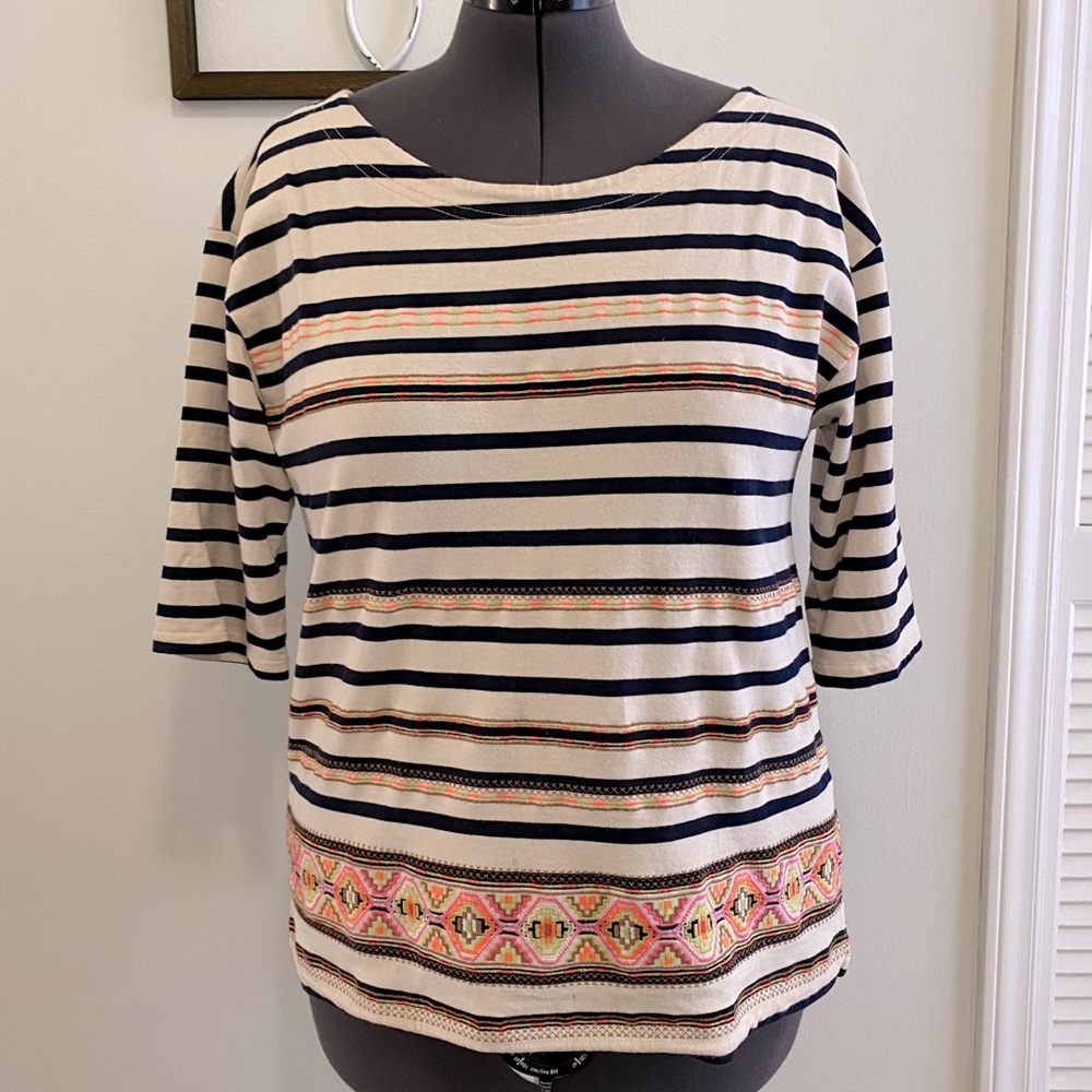 J.Crew cotton shirt with colorful pattern